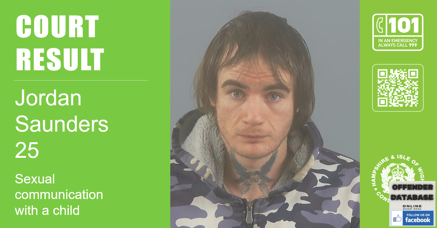 jordan david saunders paedophile sex offender eastleigh