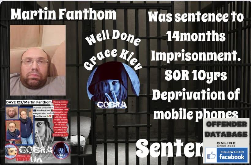 Martin Fanthom Paedophile Child Molester