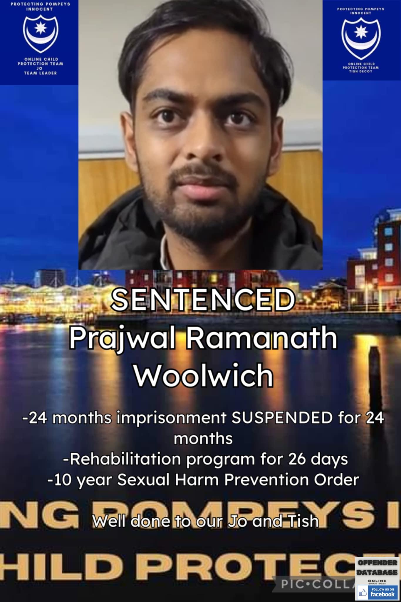 PRAJWAL RAMANATH WOOLWICH PAEDOPHILE