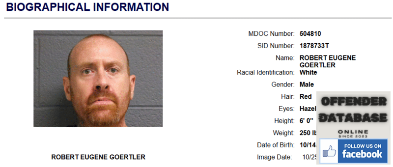 Robert Eugene Goertler Midway Pedophile
