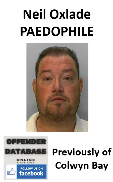 Neil Oxlade Colwyn Bay Paedophile Child Molester