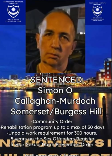 Simon Murdoch O'Callaghan Somerset Paedophile Child Molester