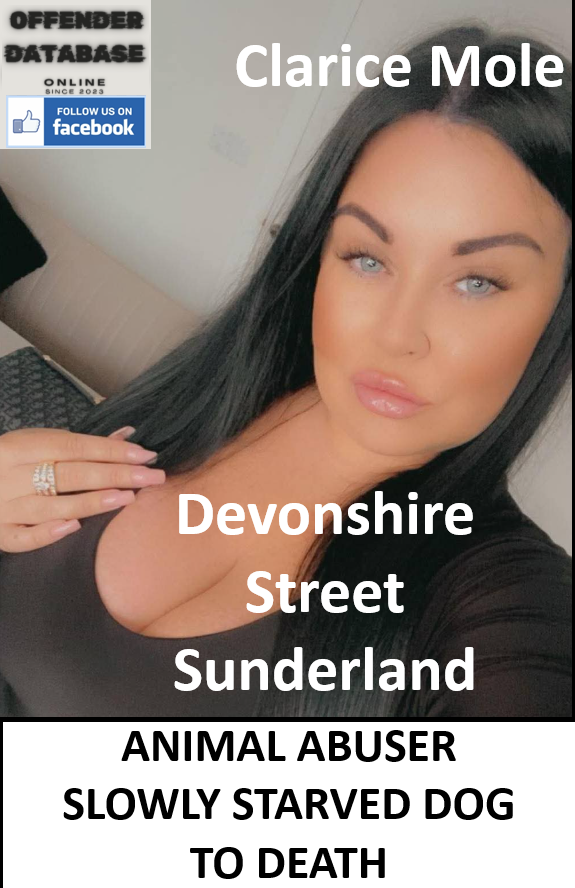 Clarice Mole Sunderland Animal Abuser - Starved Dog To Death