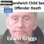 Edwin Griggs Sandwich Child Sex Offender Death