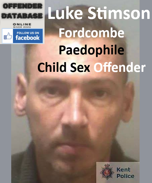 Luke Stimson Fordcombe Paedophile Child Sex Offender