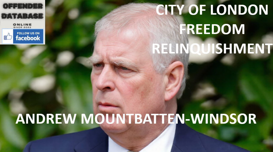 ANDREW MOUNTBATTEN-WINDSOR CITY OF LONDON FREEDOM RELINQUISHMENT