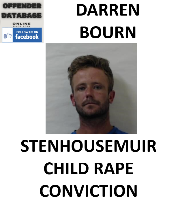 DARREN BOURN STENHOUSEMUIR CHILD RAPE CONVICTION