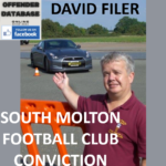 DAVID FILER SOUTH MOLTON FOOTBALL CLUB CONVICTION
