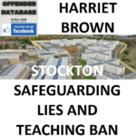 HARRIET BROWN STOCKTON SAFEGUARDING LIES AND TEACHING BAN