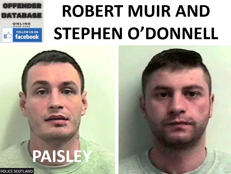 ROBERT MUIR AND STEPHEN O’DONNELL PAISLEY MURDER CONVICTION