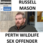 RUSSELL MASON PERTH WILDLIFE SEX OFFENDER