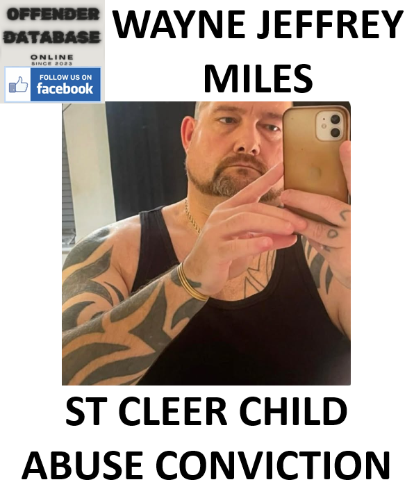 WAYNE JEFFREY MILES ST CLEER CHILD ABUSE CONVICTION