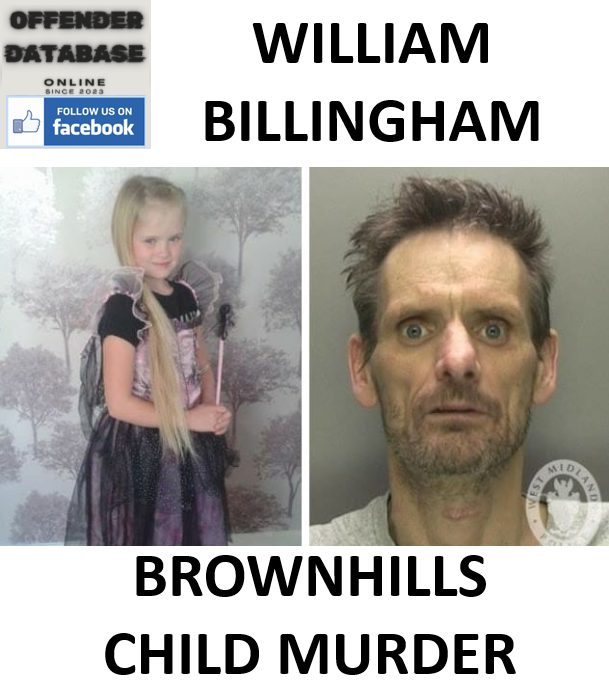 WILLIAM BILLINGHAM BROWNHILLS CHILD MURDER