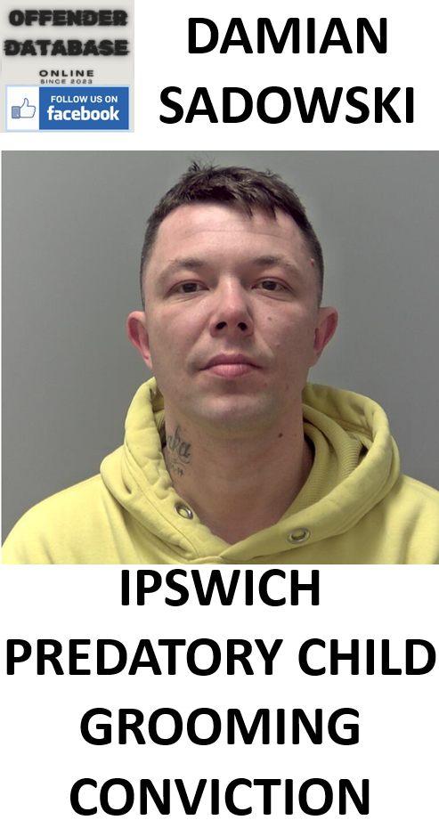 DAMIAN SADOWSKI IPSWICH PREDATORY CHILD GROOMING CONVICTION