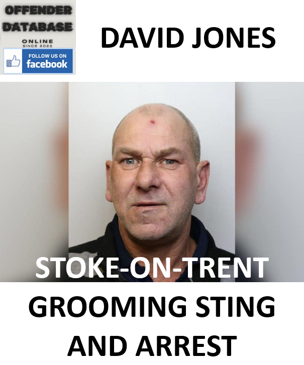 DAVID JONES STOKE-ON-TRENT GROOMING STING AND RAILWAY ARREST
