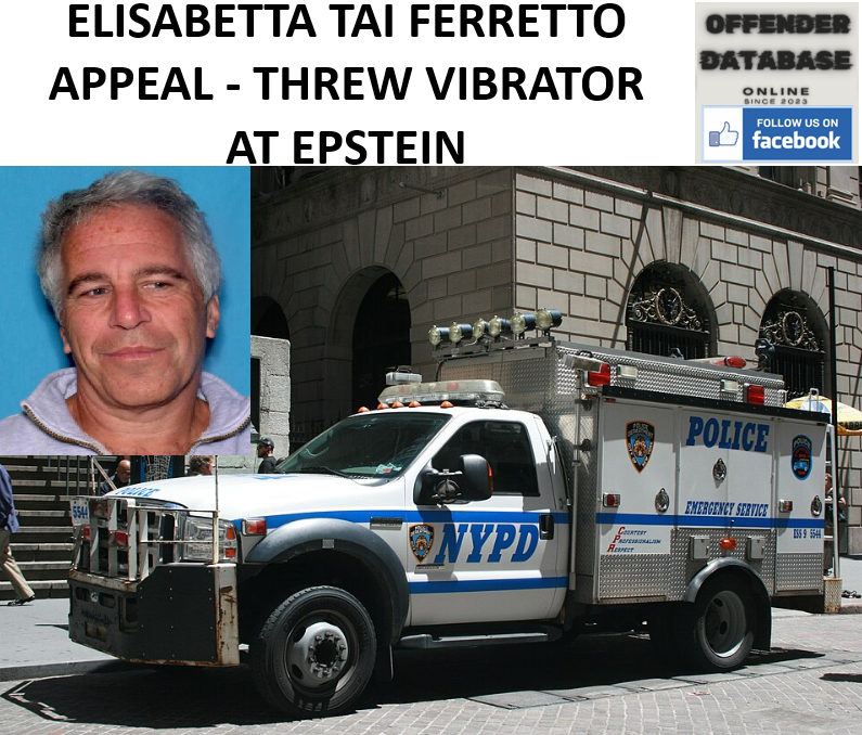 ELISABETTA TAI FERRETTO APPEAL - THREW VIBRATOR AT EPSTEIN
