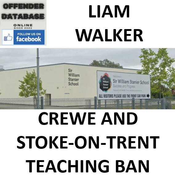 LIAM WALKER CREWE AND STOKE-ON-TRENT TEACHING BAN