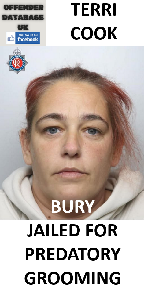 TERRI COOK BURY JAILED FOR PREDATORY GROOMING OF SCHOOLBOY TERRI COOK BURY JAILED FOR PREDATORY GROOMING OF SCHOOLBOY