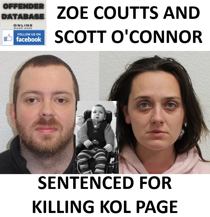 ZOE COUTTS AND SCOTT O'CONNOR SENTENCED FOR KILLING KOL PAGE
