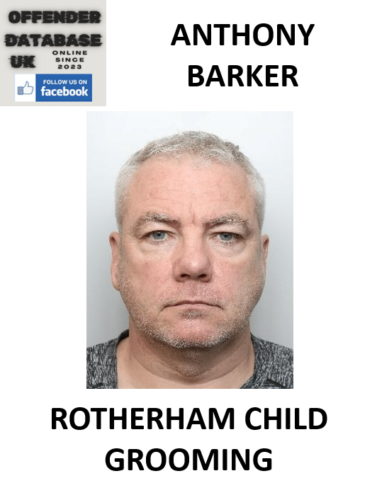 ANTHONY BARKER ROTHERHAM CHILD GROOMING CONVICTION