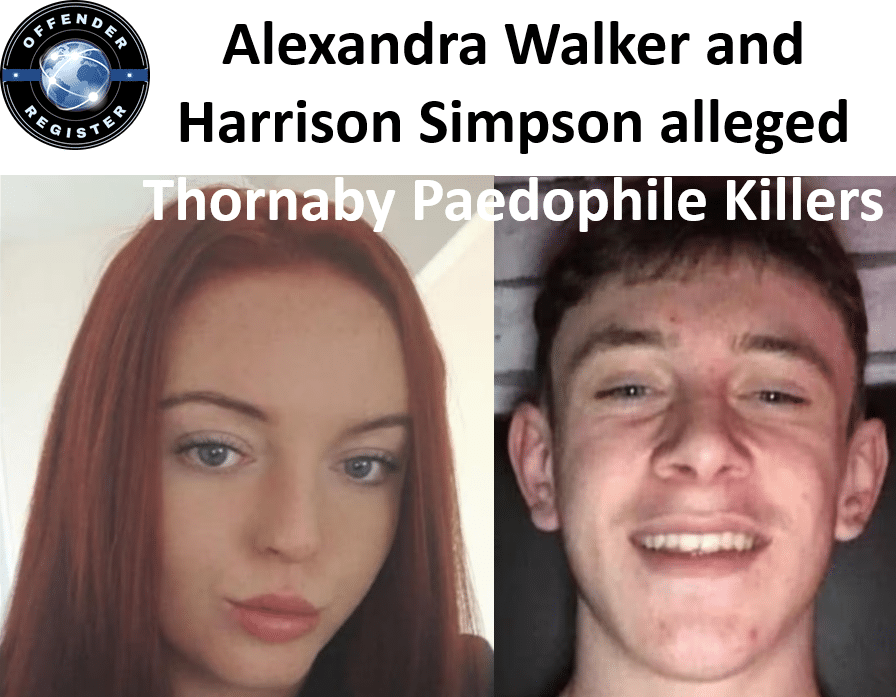 alexandra walker and harrison simpson alleged thornaby paedophile killers