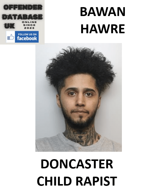 BAWAN HAWRE DONCASTER CHILD RAPIST BAWAN HAWRE JAILED FOR 32 YEARS FOR BARNSLEY CHILD EXPLOITATION