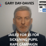 GARY DAY-DAVIES JAILED FOR 15 FOR SICKENING PUPIL RAPE CAMPAIGN
