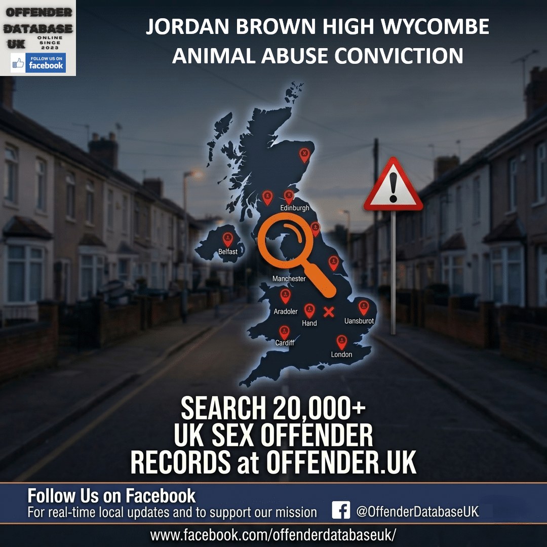 JORDAN BROWN HIGH WYCOMBE ANIMAL ABUSE CONVICTION JORDAN BROWN HIGH WYCOMBE ANIMAL WELFARE SUFFERING CONVICTION