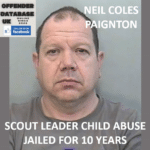 NEIL COLES – PAIGNTON – SCOUT LEADER CHILD ABUSE JAILED FOR 10 YEARS