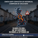 OWEN GOFF CONVICTED OF HISTORICAL CAMPAIGN OF CHILD RAPE