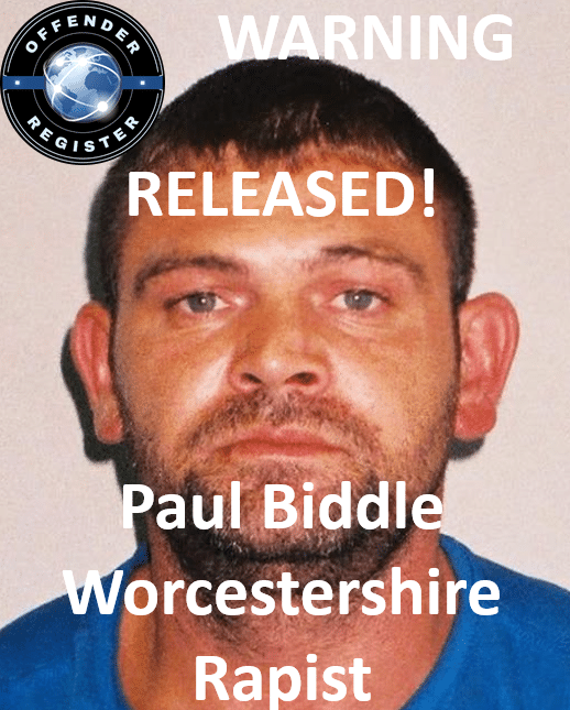 paul biddle worcestershire rapist violent offender