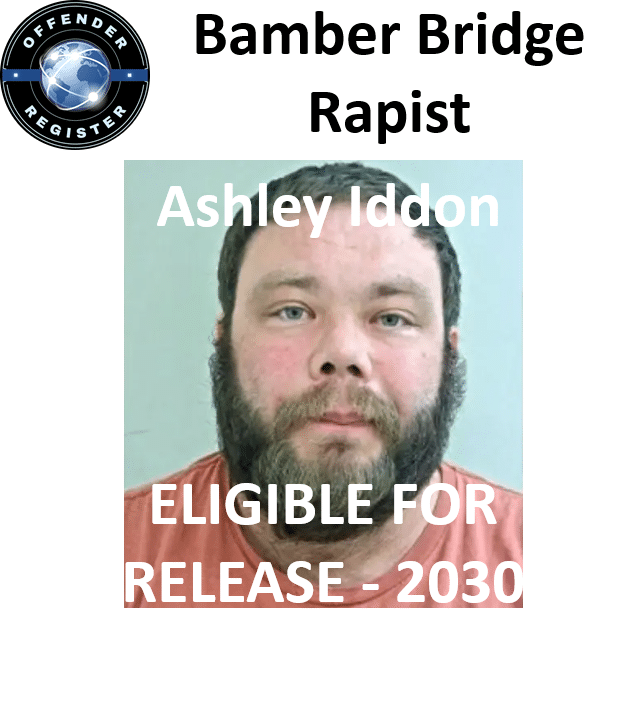ashley iddon bamber bridge rapist sex offender