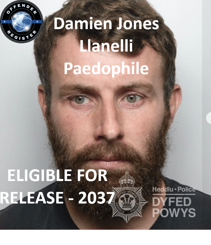 damien jones llanelli paedophile child rapist