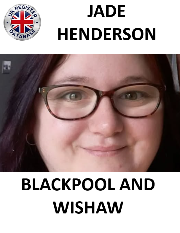 JADE HENDERSON FROM BLACKPOOL RELOCATED TO WISHAW LANARKSHIRE