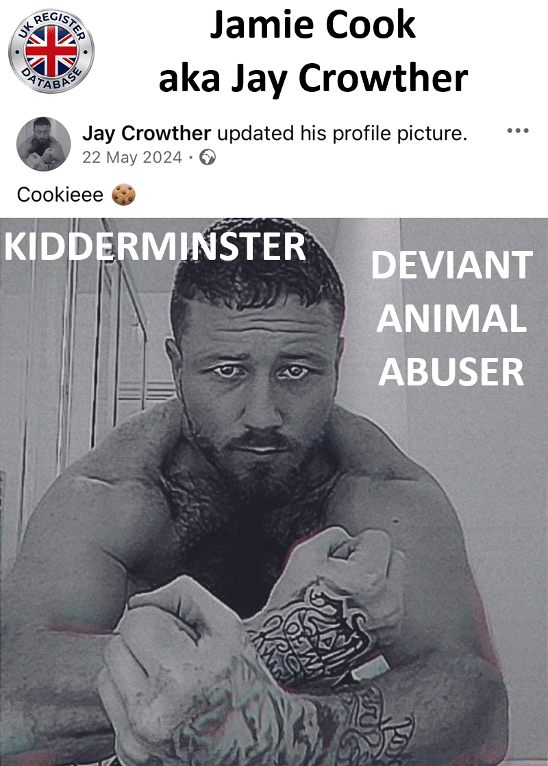 Jamie Cook aka Jay Crowther Kidderminster Convict Jamie Cook aka Jay Crowther Kidderminster Convict