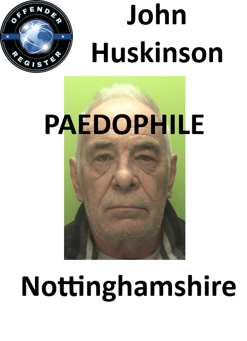 john huskinson nottinghamshire paedophile child rapist