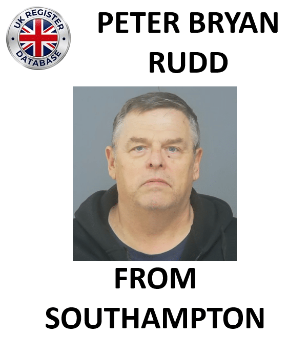 PETER BRYAN RUDD FROM SOUTHAMPTON SENTENCED AT SOUTHAMPTON CROWN COURT PETER BRYAN RUDD FROM SOUTHAMPTON SENTENCED AT SOUTHAMPTON CROWN COURT