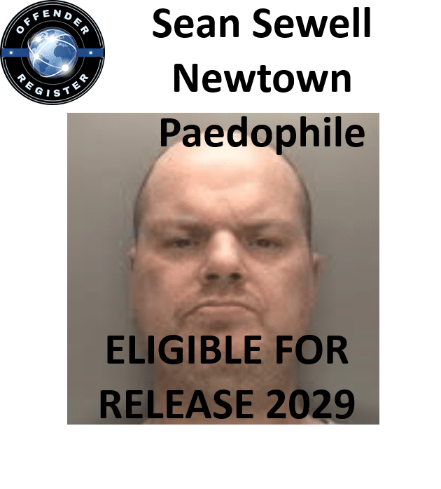 sean sewell newtown paedophile child sex offender