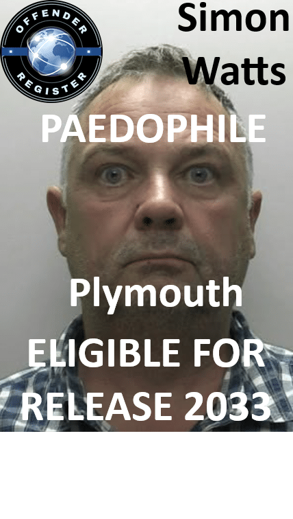 simon watts plymouth paedophile child rapist