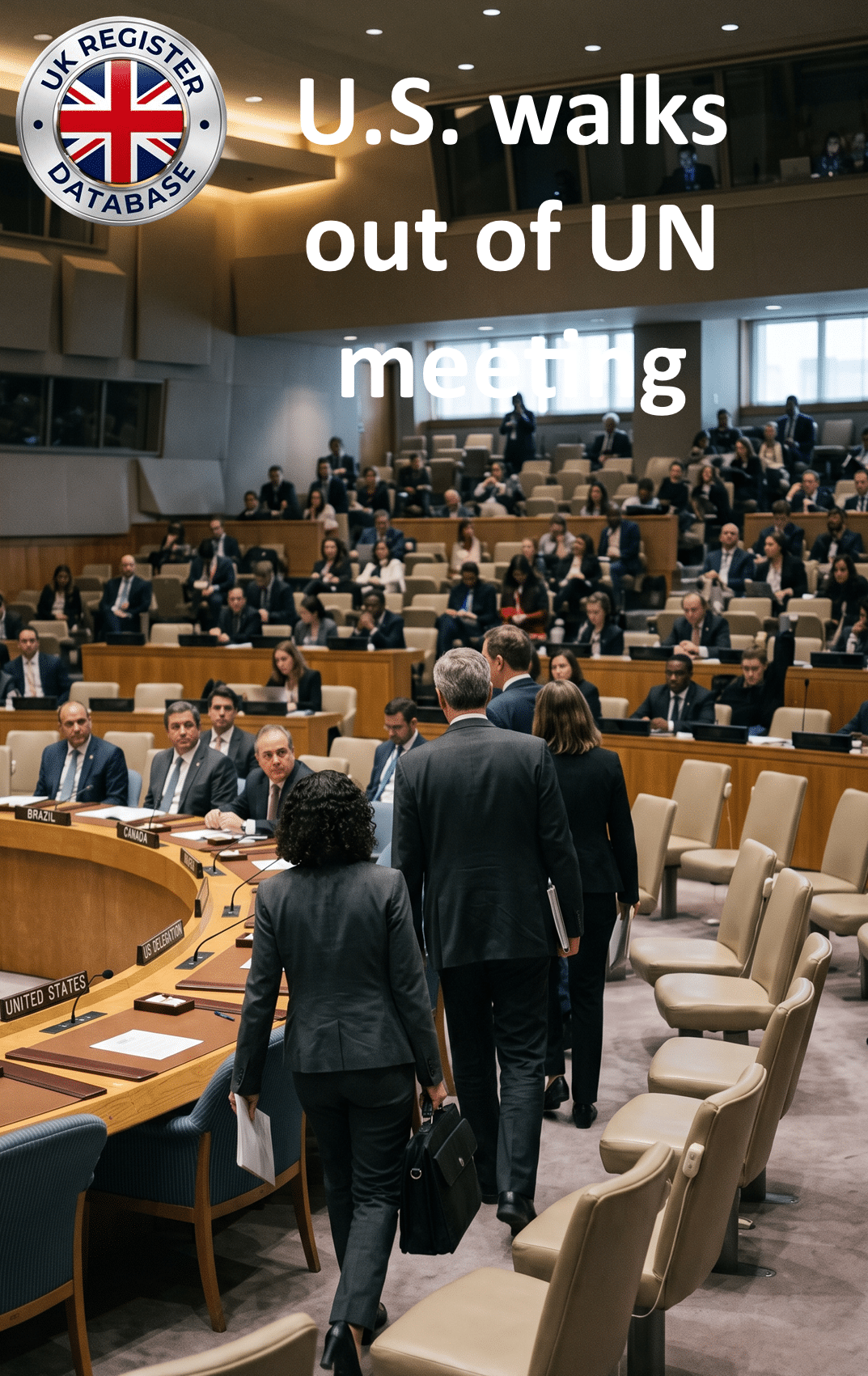 U.S. walks out of UN meeting