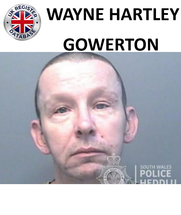 WAYNE HARTLEY FROM GOWERTON SENTENCED AT SWANSEA CROWN COURT