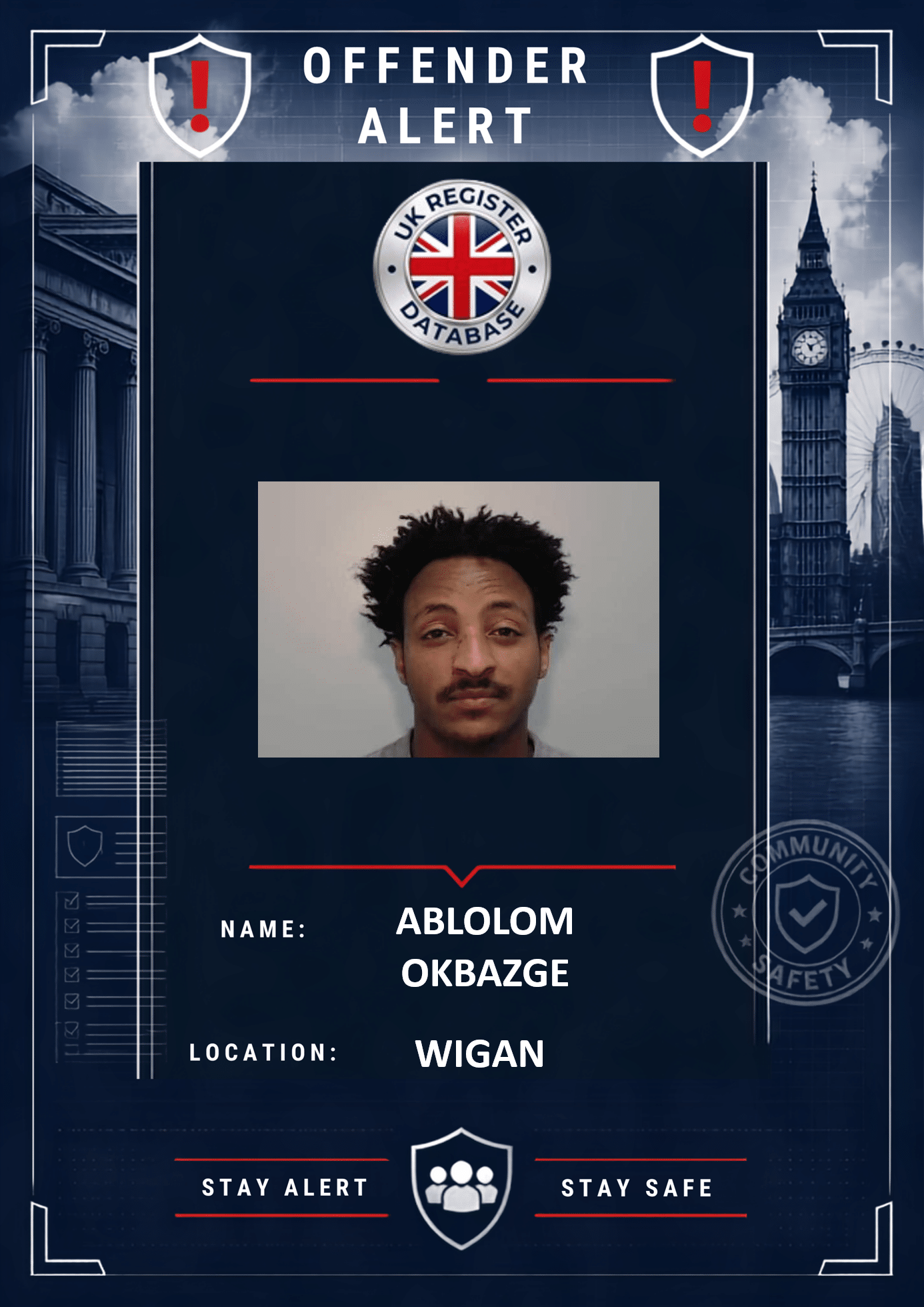 ABLOLOM OKBAZGE WIGAN JAILED FOR NINE YEARS FOR SERIOUS ASSAULT Ablolom Okbazge Jailed for Nine Years for Serious Assault in Wigan