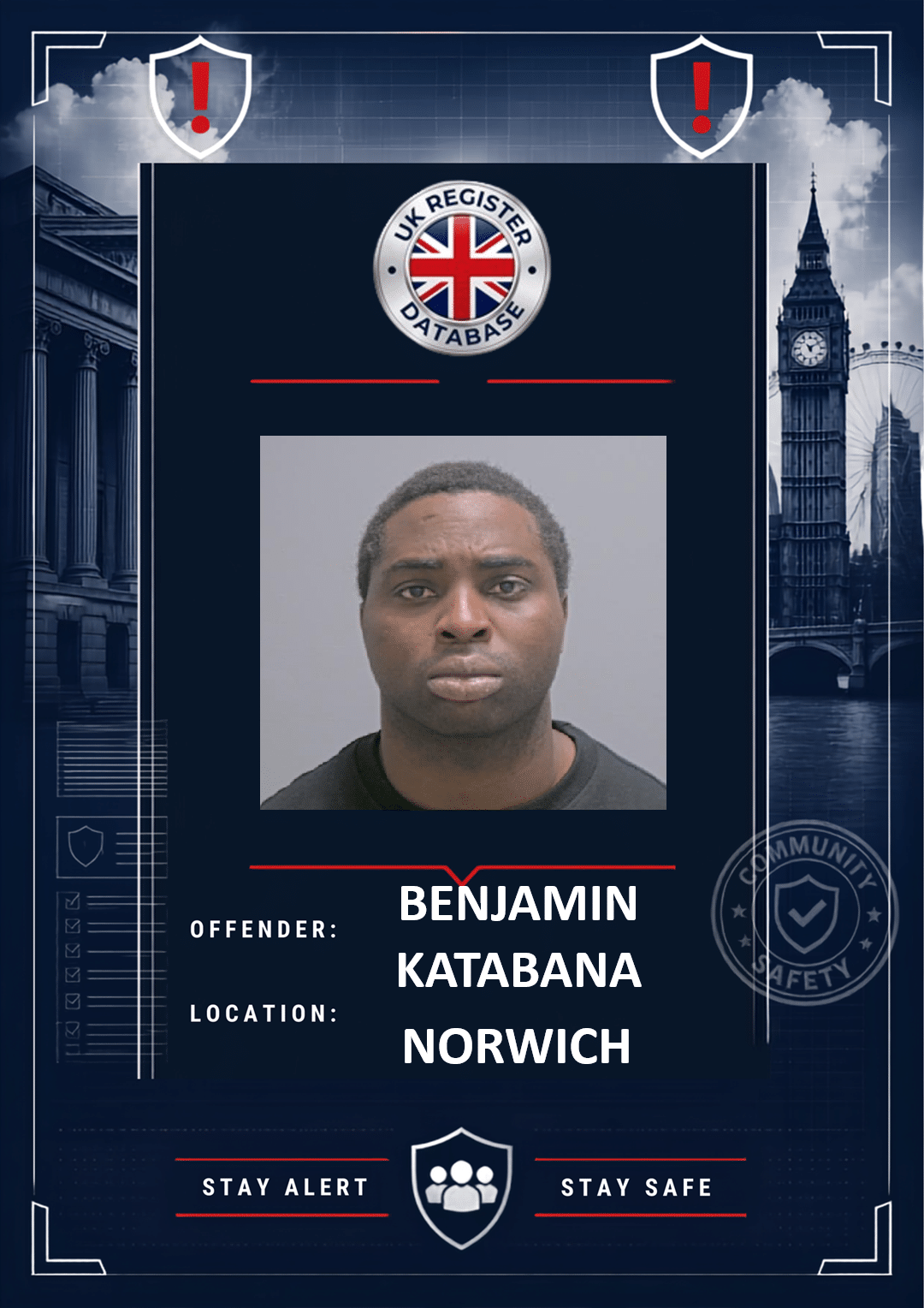 Benjamin Katabana Jailed for Life for Norwich Murder