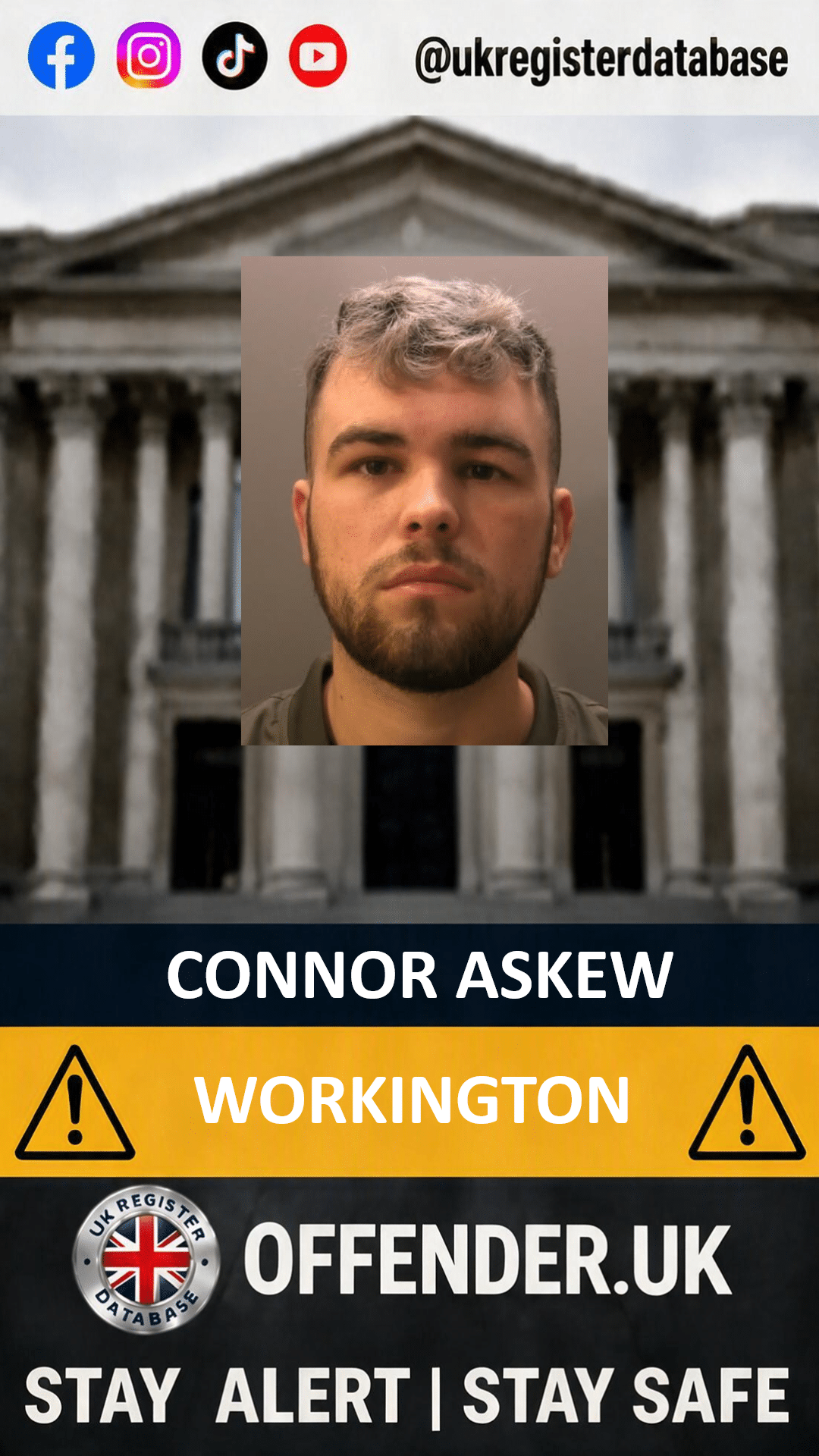 CONNOR ASKEW FROM WORKINGTON JAILED FOR CHILD ABUSE PLOT Connor Askew Jailed for 3 Years for Hotel Child Abuse Plot