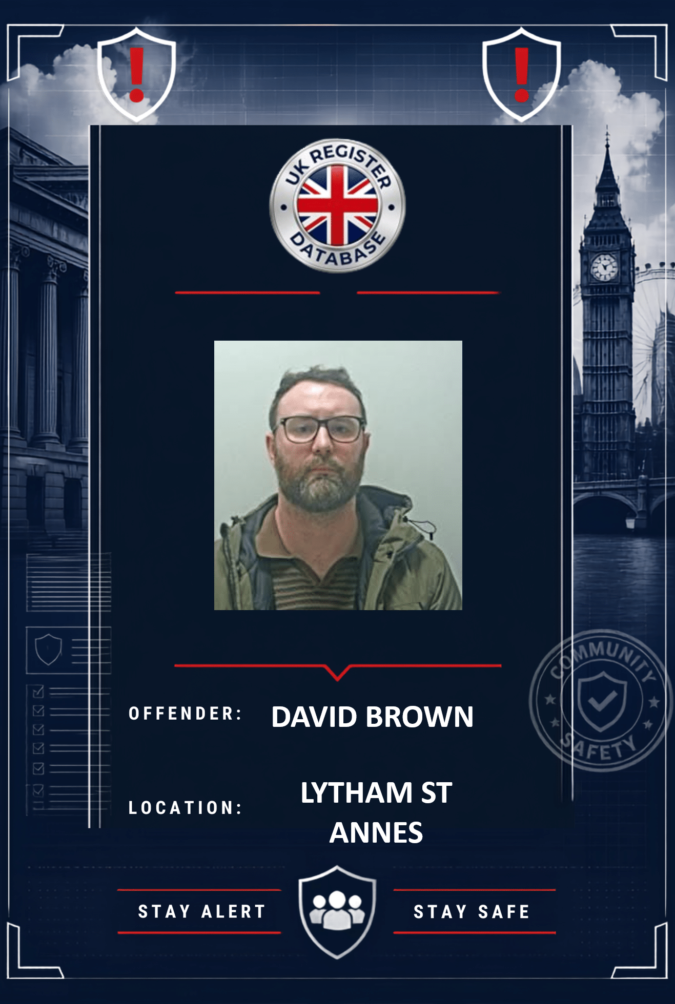 DAVID BROWN LYTHAM ST ANNES JAILED FOR GROOMING TEENAGE PUPIL David Brown Jailed for 11 Years for Child Sexual Abuse