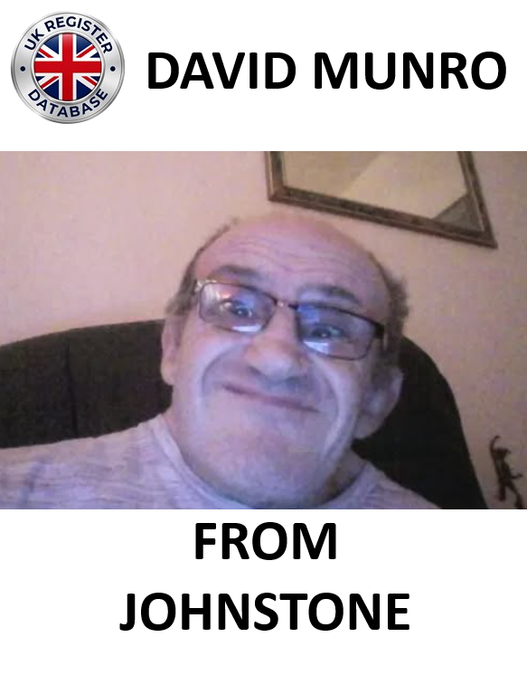 DAVID MUNRO FROM JOHNSTONE CONVICTED AT PAISLEY SHERIFF COURT DAVID MUNRO FROM JOHNSTONE CONVICTED AT PAISLEY SHERIFF COURT