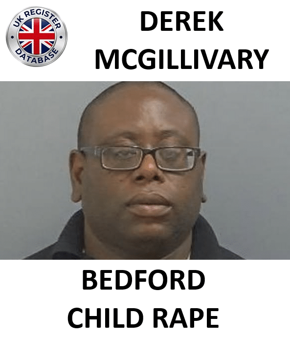 DEREK MCGILLIVARY BEDFORD JAILED FOR EIGHT YEARS FOR CHILD RAPE Derek McGillivary Sentenced to Eight Years Imprisonment for Child Sexual Assault and Indecent Images