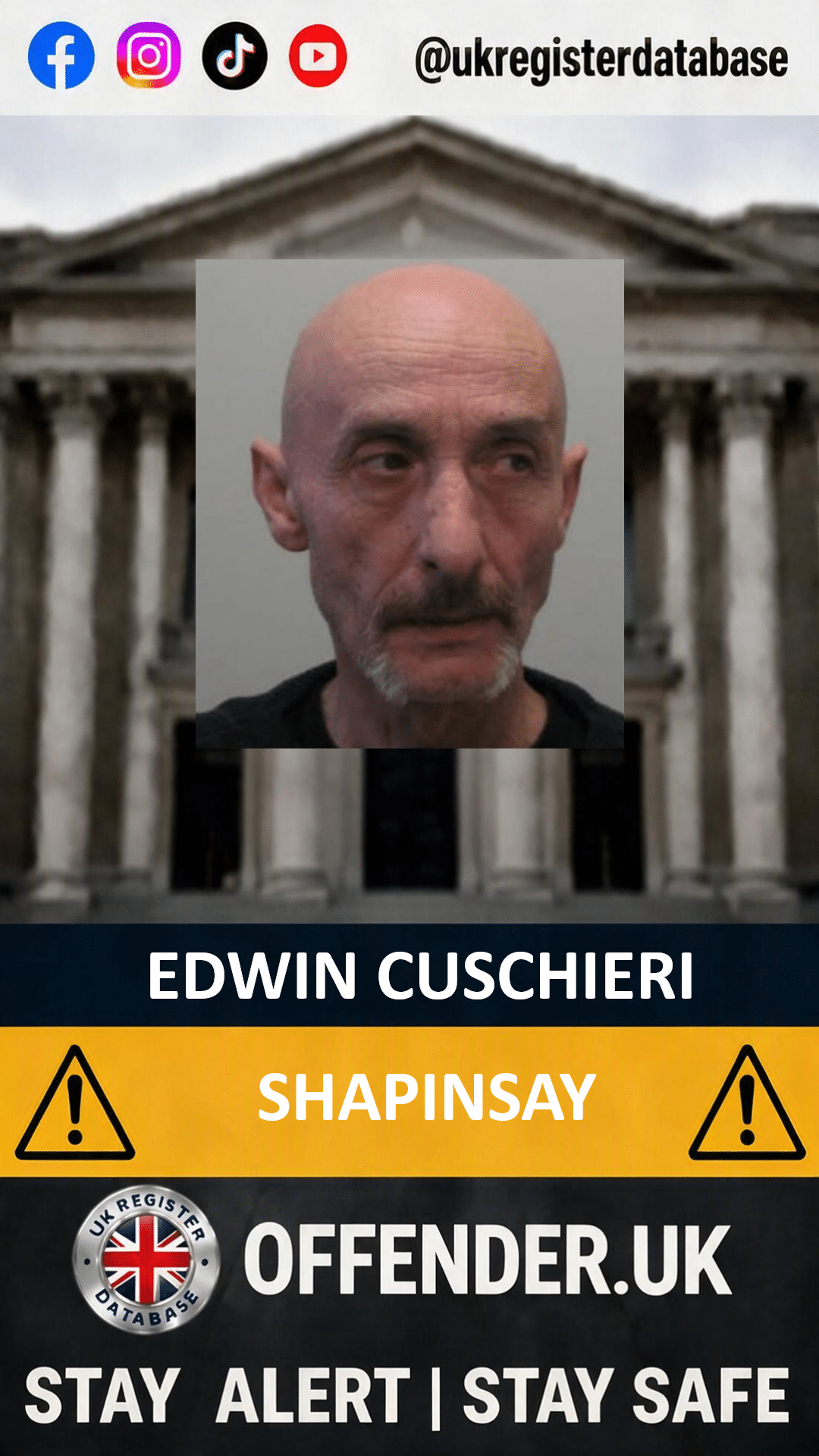 Edwin Cuschieri Jailed for 10 Years for Orkney Sex Attacks