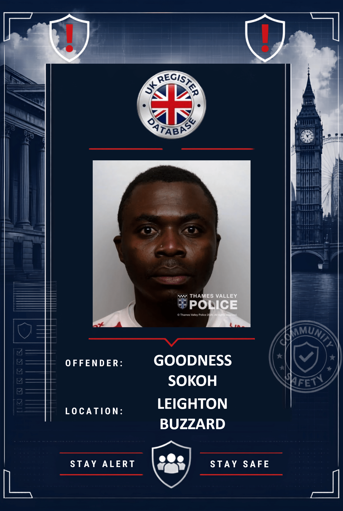 GOODNESS SOKOH LEIGHTON BUZZARD CONVICTED OF TEENAGE RAPE AND ASSAULTS Goodness Sokoh Convicted of Multiple Rapes and Sexual Offences