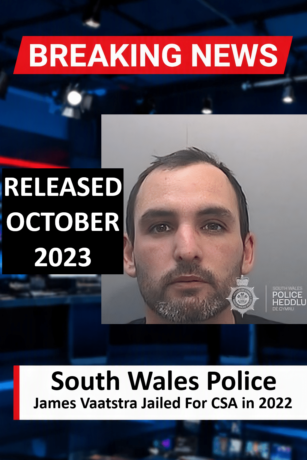 James Vaatstra Jailed for 2 Years for Cardiff CSA